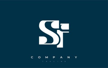 SF Soyut Geometrik Logo Tasarımı. Basit tipografi elementleriyle modern ve zarif logo tasarımı, markalaşma mükemmelliği.