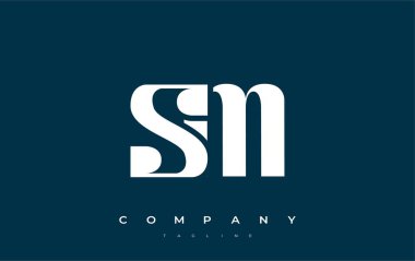 SM Soyut Geometrik Logo Tasarımı. Basit tipografi elementleriyle modern ve zarif logo tasarımı, markalaşma mükemmelliği.