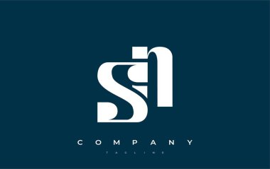 SN Soyut Geometrik Logo Tasarımı. Basit tipografi elementleriyle modern ve zarif logo tasarımı, markalaşma mükemmelliği.