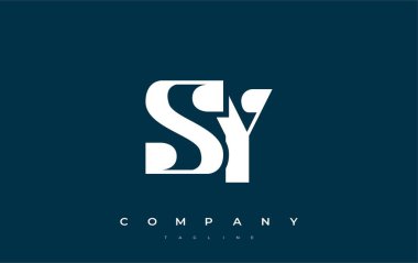 SY Soyut Geometrik Logo Tasarımı. Basit tipografi elementleriyle modern ve zarif logo tasarımı, markalaşma mükemmelliği.
