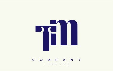 TM Soyut Geometrik Logo Tasarımı. Basit tipografi elementleriyle modern ve zarif logo tasarımı, markalaşma mükemmelliği.