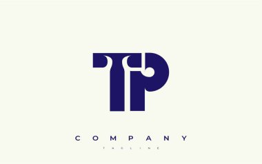 TP Soyut Geometrik Logo Tasarımı. Basit tipografi elementleriyle modern ve zarif logo tasarımı, markalaşma mükemmelliği.