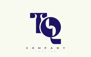 TQ Soyut Geometrik Logo Tasarımı. Basit tipografi elementleriyle modern ve zarif logo tasarımı, markalaşma mükemmelliği.