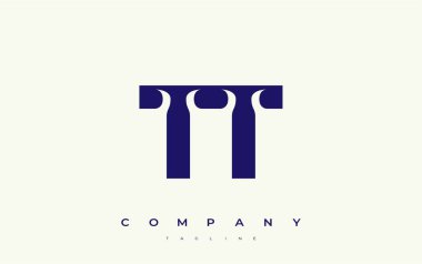 TT Soyut Geometrik Logo Tasarımı. Basit tipografi elementleriyle modern ve zarif logo tasarımı, markalaşma mükemmelliği.