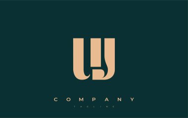 UJ Soyut Geometrik Logo Tasarımı. Basit tipografi elementleriyle modern ve zarif logo tasarımı, markalaşma mükemmelliği.