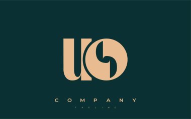 UO Soyut Geometrik Logo Tasarımı. Basit tipografi elementleriyle modern ve zarif logo tasarımı, markalaşma mükemmelliği.