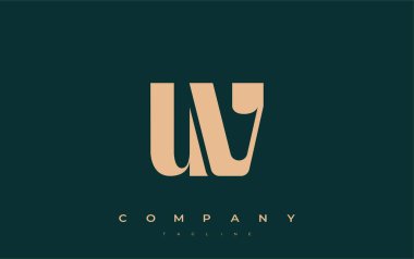 UV Soyut Geometrik Logo Tasarımı. Basit tipografi elementleriyle modern ve zarif logo tasarımı, markalaşma mükemmelliği.