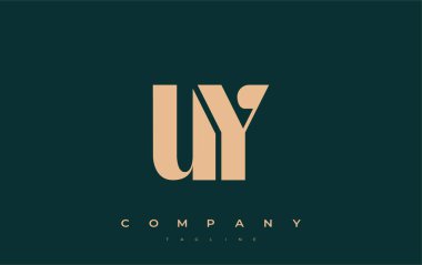 UY Soyut Geometrik Logo Tasarımı. Basit tipografi elementleriyle modern ve zarif logo tasarımı, markalaşma mükemmelliği.