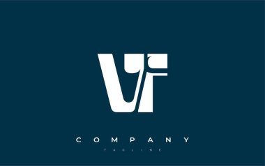VF Soyut Geometrik Logo Tasarımı. Basit tipografi elementleriyle modern ve zarif logo tasarımı, markalaşma mükemmelliği.