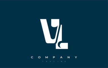 VL Soyut Geometrik Logo Tasarımı. Basit tipografi elementleriyle modern ve zarif logo tasarımı, markalaşma mükemmelliği.