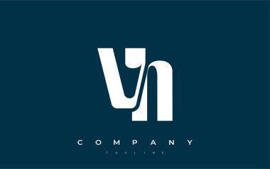 VN Soyut Geometrik Logo Tasarımı. Basit tipografi elementleriyle modern ve zarif logo tasarımı, markalaşma mükemmelliği.