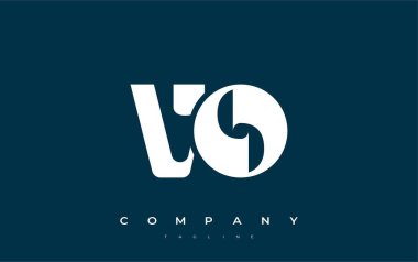 VO Soyut Geometrik Logo Tasarımı. Basit tipografi elementleriyle modern ve zarif logo tasarımı, markalaşma mükemmelliği.