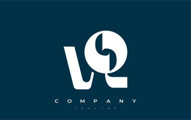 VQ Soyut Geometrik Logo Tasarımı. Basit tipografi elementleriyle modern ve zarif logo tasarımı, markalaşma mükemmelliği.