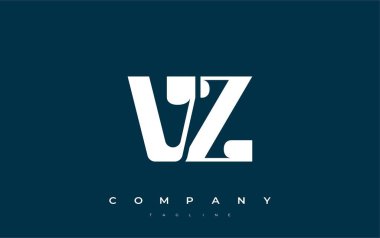 VZ Soyut Geometrik Logo Tasarımı. Basit tipografi elementleriyle modern ve zarif logo tasarımı, markalaşma mükemmelliği.