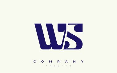 WS Soyut Geometrik Logo Tasarımı. Basit tipografi elementleriyle modern ve zarif logo tasarımı, markalaşma mükemmelliği.