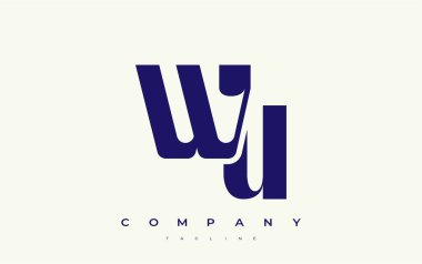 WU Soyut Geometrik Logo Tasarımı. Basit tipografi elementleriyle modern ve zarif logo tasarımı, markalaşma mükemmelliği.