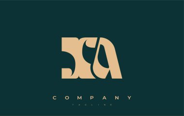 XA Soyut Geometrik Logo Tasarımı. Basit tipografi elementleriyle modern ve zarif logo tasarımı, markalaşma mükemmelliği.