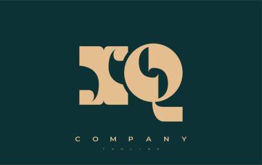 XQ Soyut Geometrik Logo Tasarımı. Basit tipografi elementleriyle modern ve zarif logo tasarımı, markalaşma mükemmelliği.