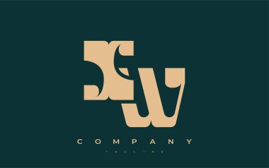 XW Soyut Geometrik Logo Tasarımı. Basit tipografi elementleriyle modern ve zarif logo tasarımı, markalaşma mükemmelliği.