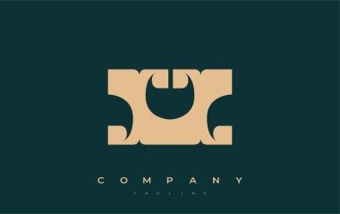 XX Soyut Geometrik Logo Tasarımı. Basit tipografi elementleriyle modern ve zarif logo tasarımı, markalaşma mükemmelliği.