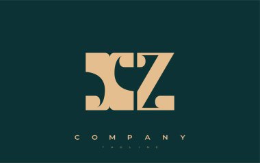 XZ Soyut Geometrik Logo Tasarımı. Basit tipografi elementleriyle modern ve zarif logo tasarımı, markalaşma mükemmelliği.