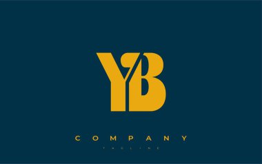 YB Soyut Geometrik Logo Tasarımı. Basit tipografi elementleriyle modern ve zarif logo tasarımı, markalaşma mükemmelliği.