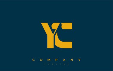 YC Soyut Geometrik Logo Tasarımı. Basit tipografi elementleriyle modern ve zarif logo tasarımı, markalaşma mükemmelliği.