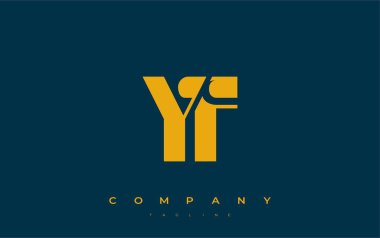 YF Soyut Geometrik Logo Tasarımı. Basit tipografi elementleriyle modern ve zarif logo tasarımı, markalaşma mükemmelliği.