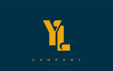 YL Soyut Geometrik Logo Tasarımı. Basit tipografi elementleriyle modern ve zarif logo tasarımı, markalaşma mükemmelliği.