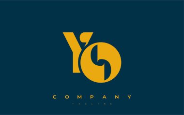 YO Soyut Geometrik Logo Tasarımı. Basit tipografi elementleriyle modern ve zarif logo tasarımı, markalaşma mükemmelliği.