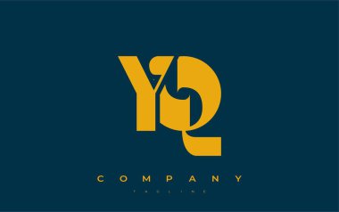 YQ Soyut Geometrik Logo Tasarımı. Basit tipografi elementleriyle modern ve zarif logo tasarımı, markalaşma mükemmelliği.