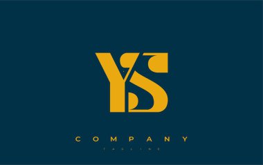 YS Soyut Geometrik Logo Tasarımı. Basit tipografi elementleriyle modern ve zarif logo tasarımı, markalaşma mükemmelliği.
