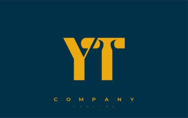YT Soyut Geometrik Logo Tasarımı. Basit tipografi elementleriyle modern ve zarif logo tasarımı, markalaşma mükemmelliği.