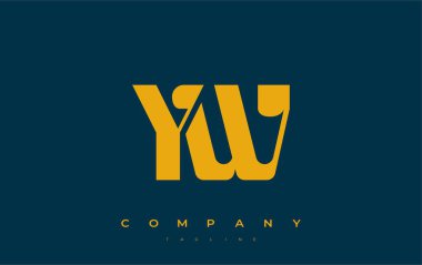 YW Soyut Geometrik Logo Tasarımı. Basit tipografi elementleriyle modern ve zarif logo tasarımı, markalaşma mükemmelliği.