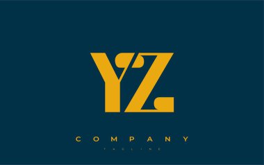 YZ Soyut Geometrik Logo Tasarımı. Basit tipografi elementleriyle modern ve zarif logo tasarımı, markalaşma mükemmelliği.