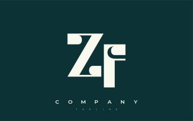 ZF Soyut Geometrik Logo Tasarımı. Basit tipografi elementleriyle modern ve zarif logo tasarımı, markalaşma mükemmelliği.