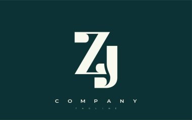 ZJ Soyut Geometrik Logo Tasarımı. Basit tipografi elementleriyle modern ve zarif logo tasarımı, markalaşma mükemmelliği.