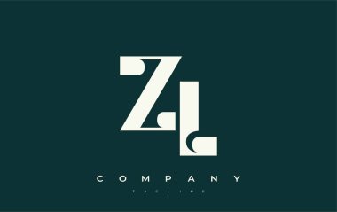 ZL Soyut Geometrik Logo Tasarımı. Basit tipografi elementleriyle modern ve zarif logo tasarımı, markalaşma mükemmelliği.