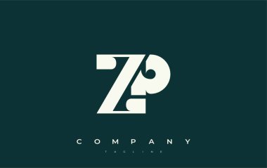 ZP Soyut Geometrik Logo Tasarımı. Basit tipografi elementleriyle modern ve zarif logo tasarımı, markalaşma mükemmelliği.