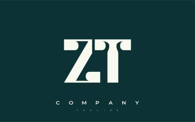 ZT Soyut Geometrik Logo Tasarımı. Basit tipografi elementleriyle modern ve zarif logo tasarımı, markalaşma mükemmelliği.