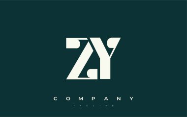 ZY Soyut Geometrik Logo Tasarımı. Basit tipografi elementleriyle modern ve zarif logo tasarımı, markalaşma mükemmelliği.