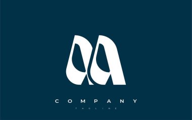 AA Soyut Geometrik Logo Tasarımı. Basit tipografi elementleriyle modern ve zarif logo tasarımı, markalaşma mükemmelliği.