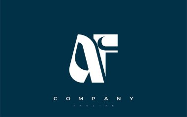 AF Soyut Geometrik Logo Tasarımı. Basit tipografi elementleriyle modern ve zarif logo tasarımı, markalaşma mükemmelliği.