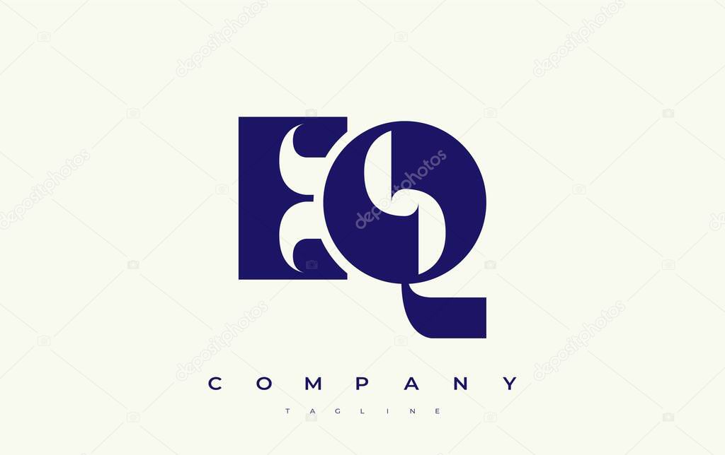 EQ Abstract Geometric Logo Design. Modern and elegant logo design with simplistic typography elements, showcasing branding excellence.