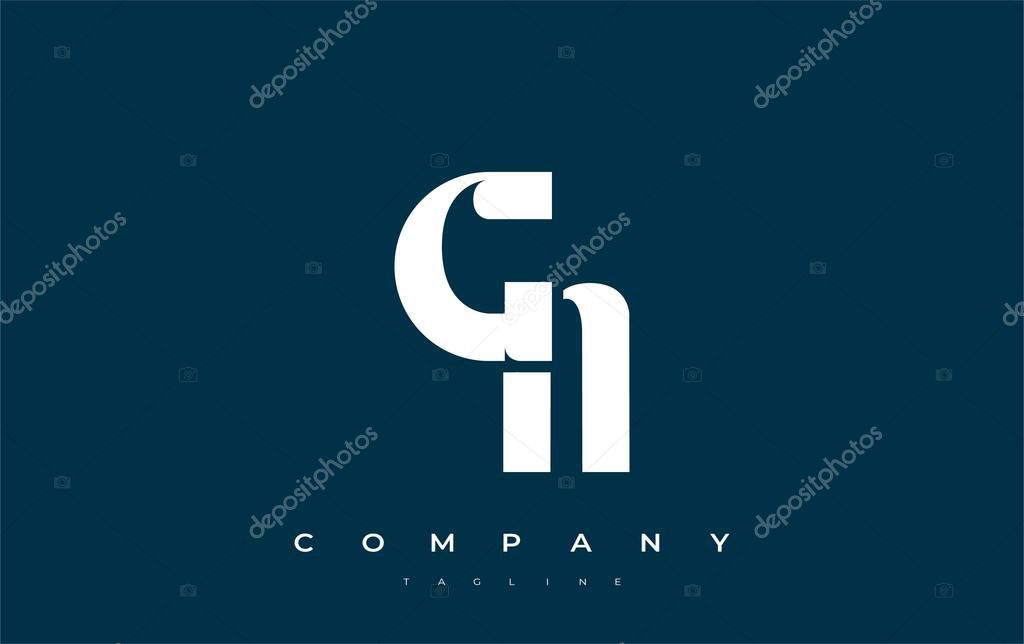 GN Abstract Geometric Logo Design. Modern and elegant logo design with simplistic typography elements, showcasing branding excellence.