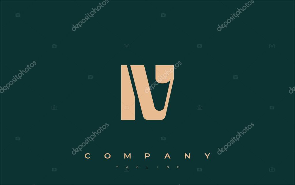 IV Abstract Geometric Logo Design. Modern and elegant logo design with simplistic typography elements, showcasing branding excellence.