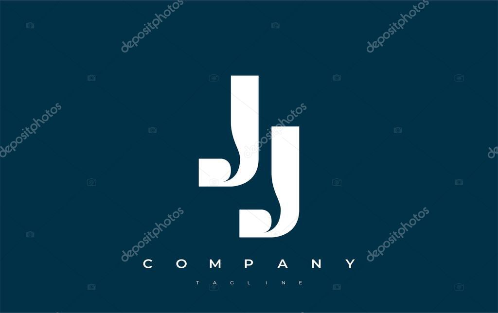 JJ Abstract Geometric Logo Design. Modern and elegant logo design with simplistic typography elements, showcasing branding excellence.