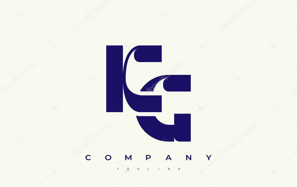 KG Abstract Geometric Logo Design. Modern and elegant logo design with simplistic typography elements, showcasing branding excellence.