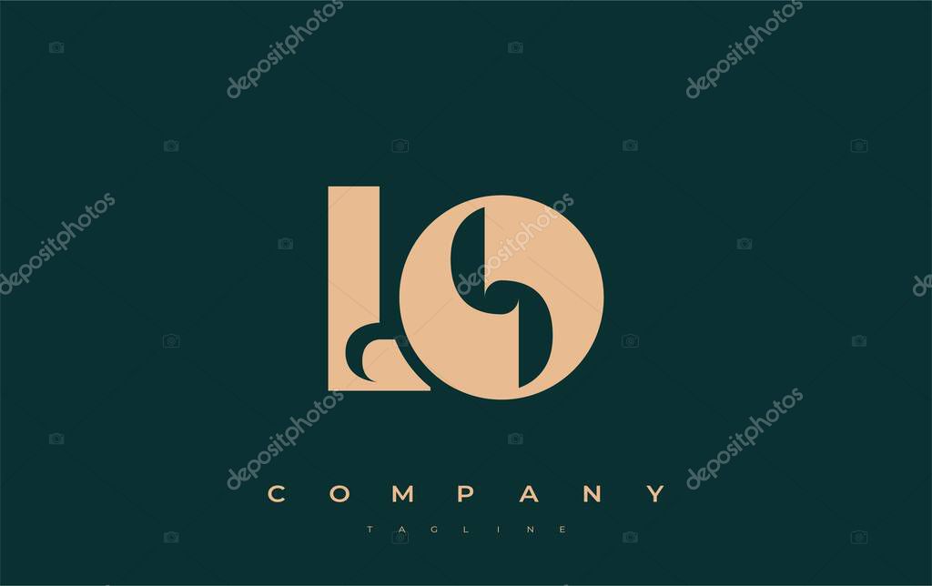 LO Abstract Geometric Logo Design. Modern and elegant logo design with simplistic typography elements, showcasing branding excellence.