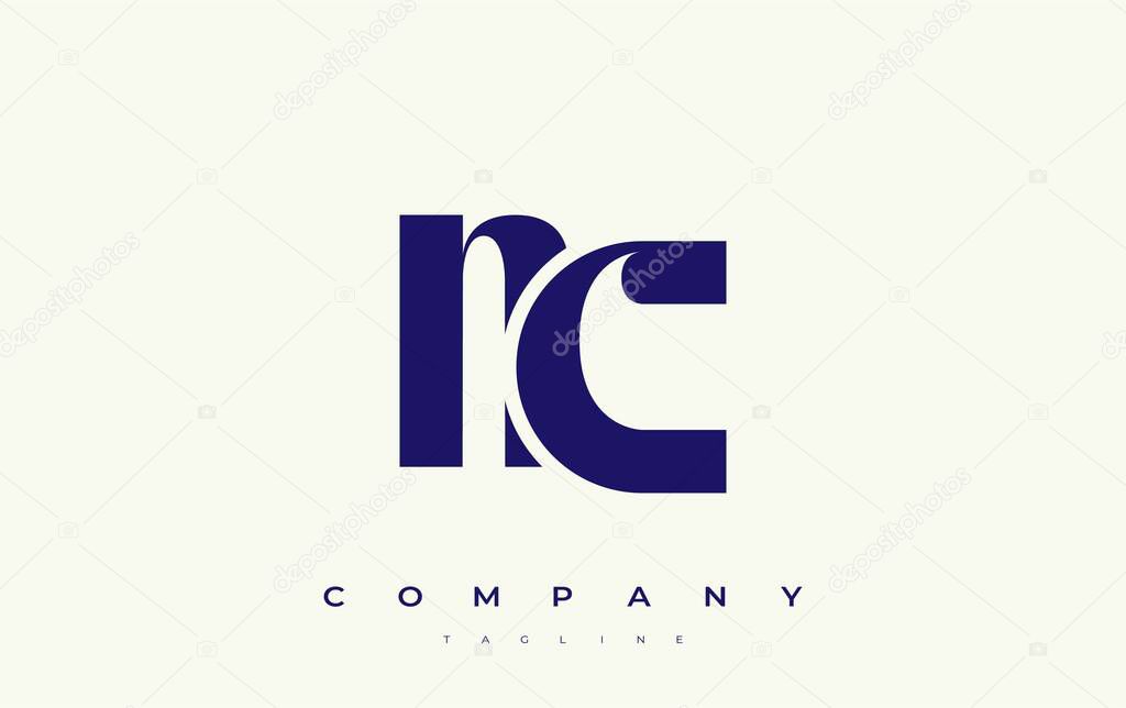 NC Abstract Geometric Logo Design. Modern and elegant logo design with simplistic typography elements, showcasing branding excellence.